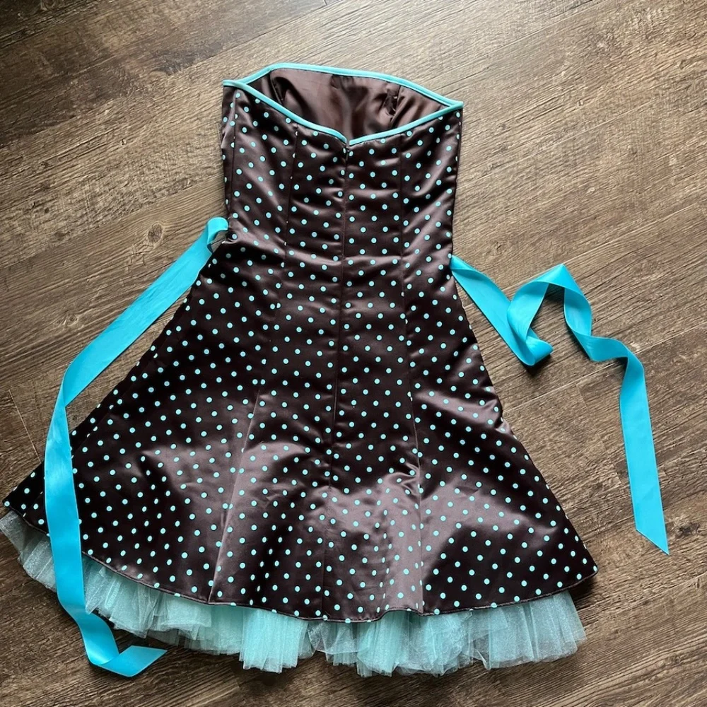 Vintage Jessica McClintock for Gunne Sax Strapless Party Dress, Size 3 - Picture 2 of 10